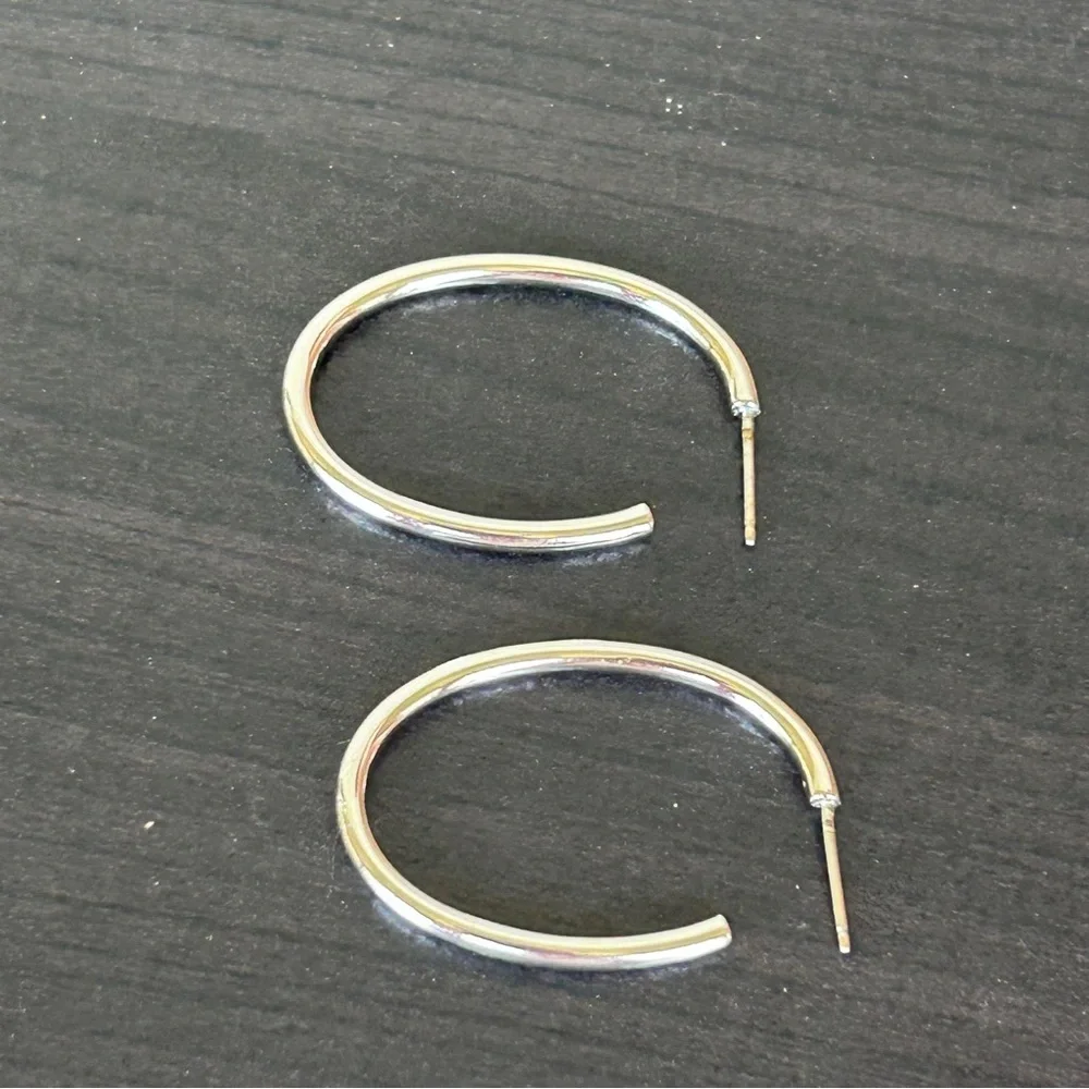 Delicate Silver Hoop Earrings